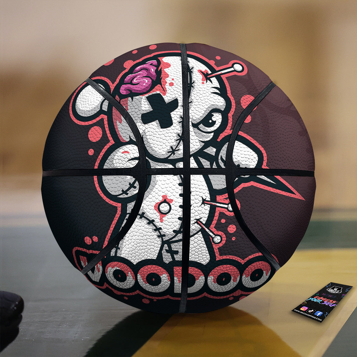 Voodoo Doll Cartoon Print Basketball