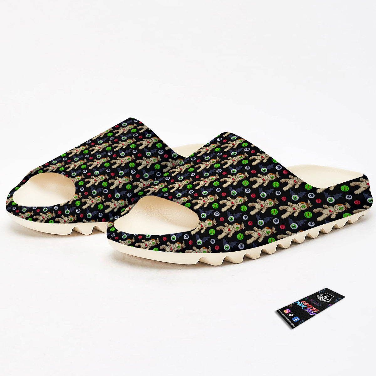 Voodoo Doll Cartoon Print Pattern Sandals-grizzshop