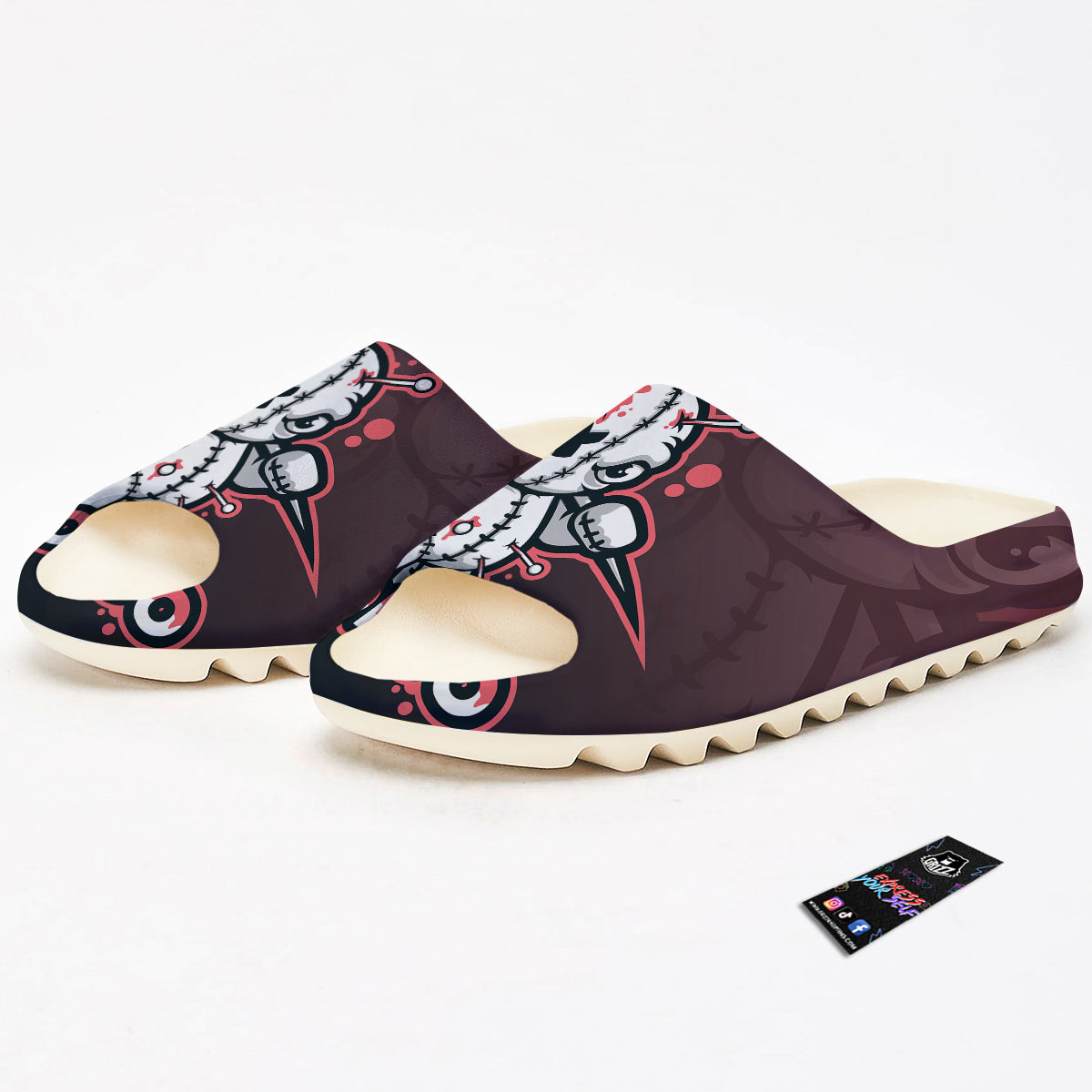 Voodoo Doll Cartoon Print Sandals-grizzshop