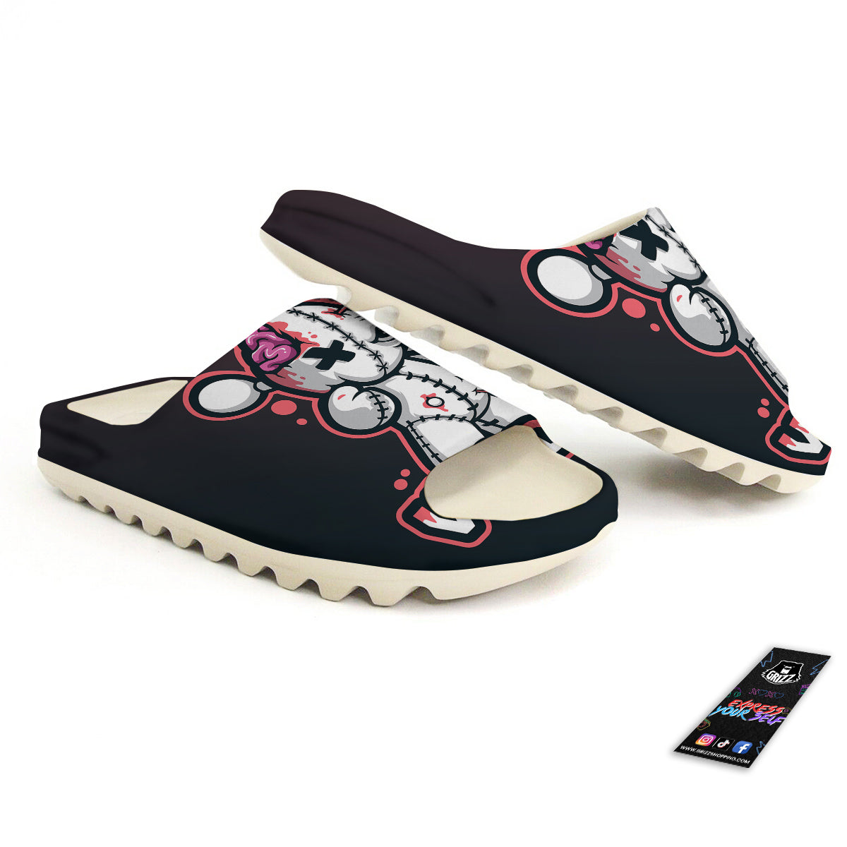 Voodoo Doll Cartoon Print Sandals-grizzshop