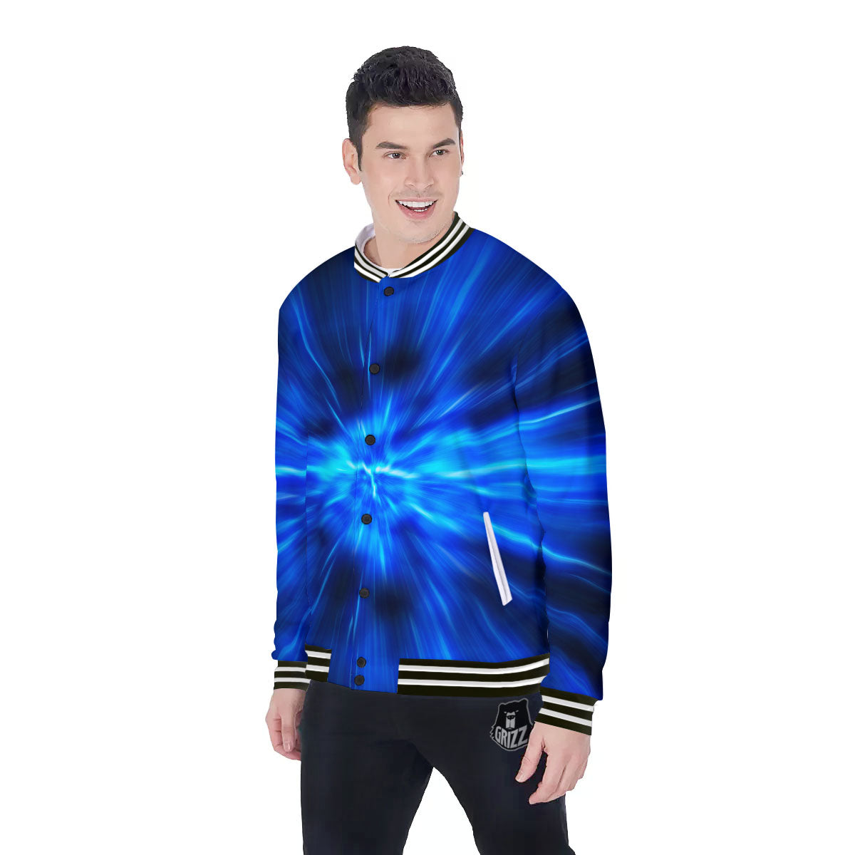 Vortex Lightspeed Print Baseball Jacket-grizzshop