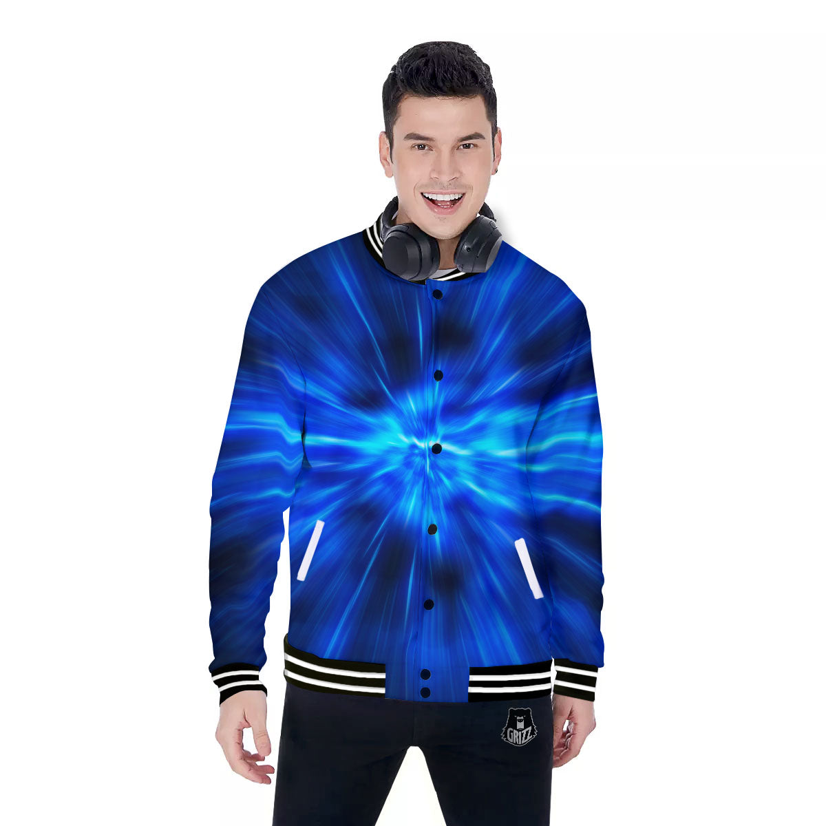 Vortex Lightspeed Print Baseball Jacket-grizzshop