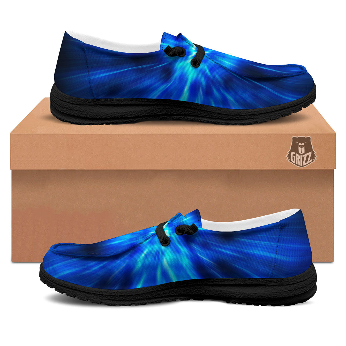 Vortex Lightspeed Print Black Loafers-grizzshop