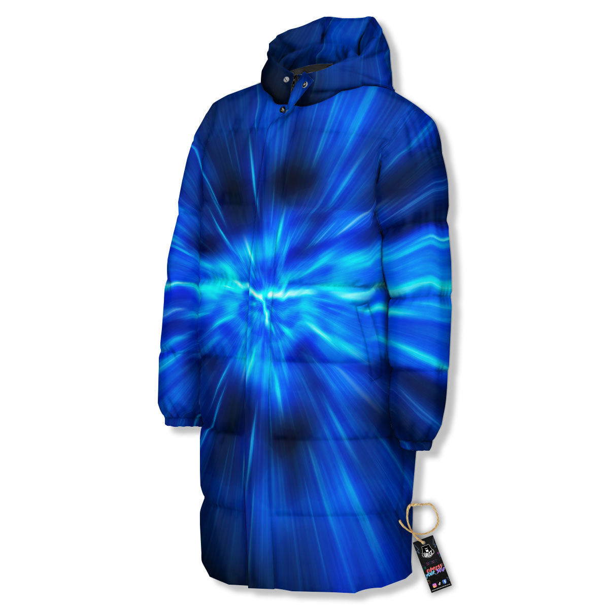 Vortex Lightspeed Print Long Down Jacket-grizzshop
