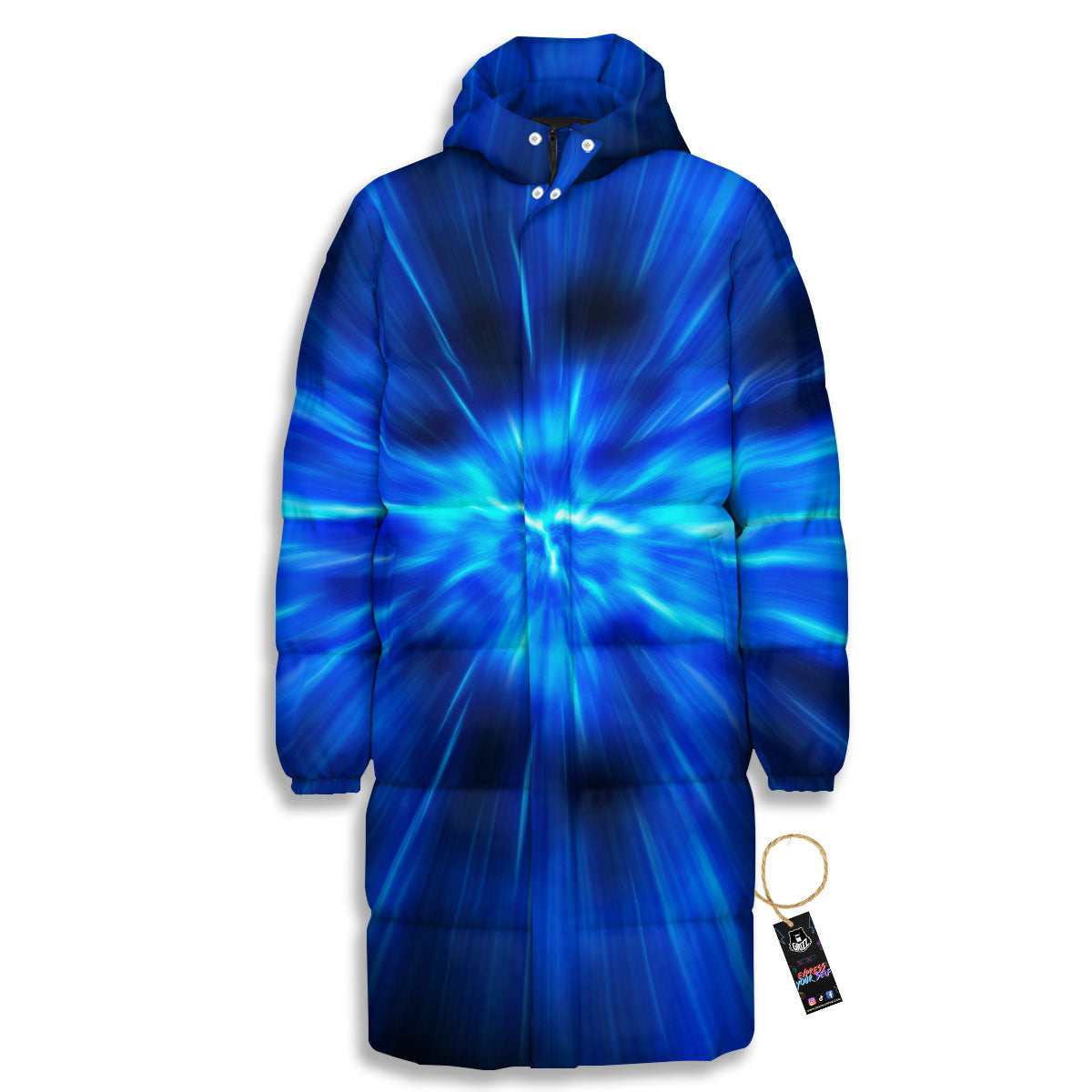 Vortex Lightspeed Print Long Down Jacket-grizzshop