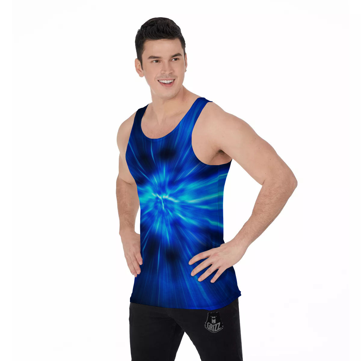 Vortex Lightspeed Print Men's Tank Top-grizzshop