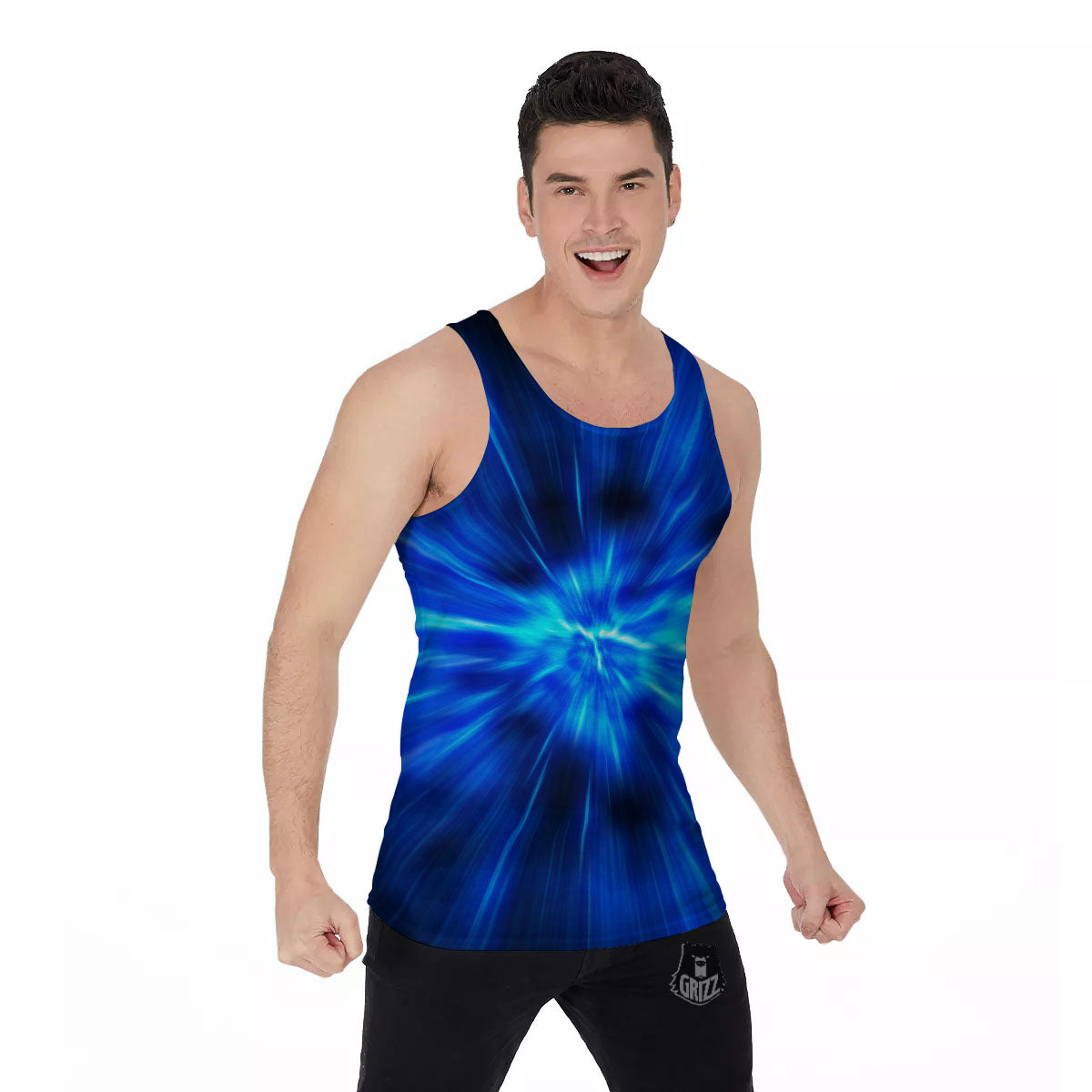 Vortex Lightspeed Print Men's Tank Top-grizzshop
