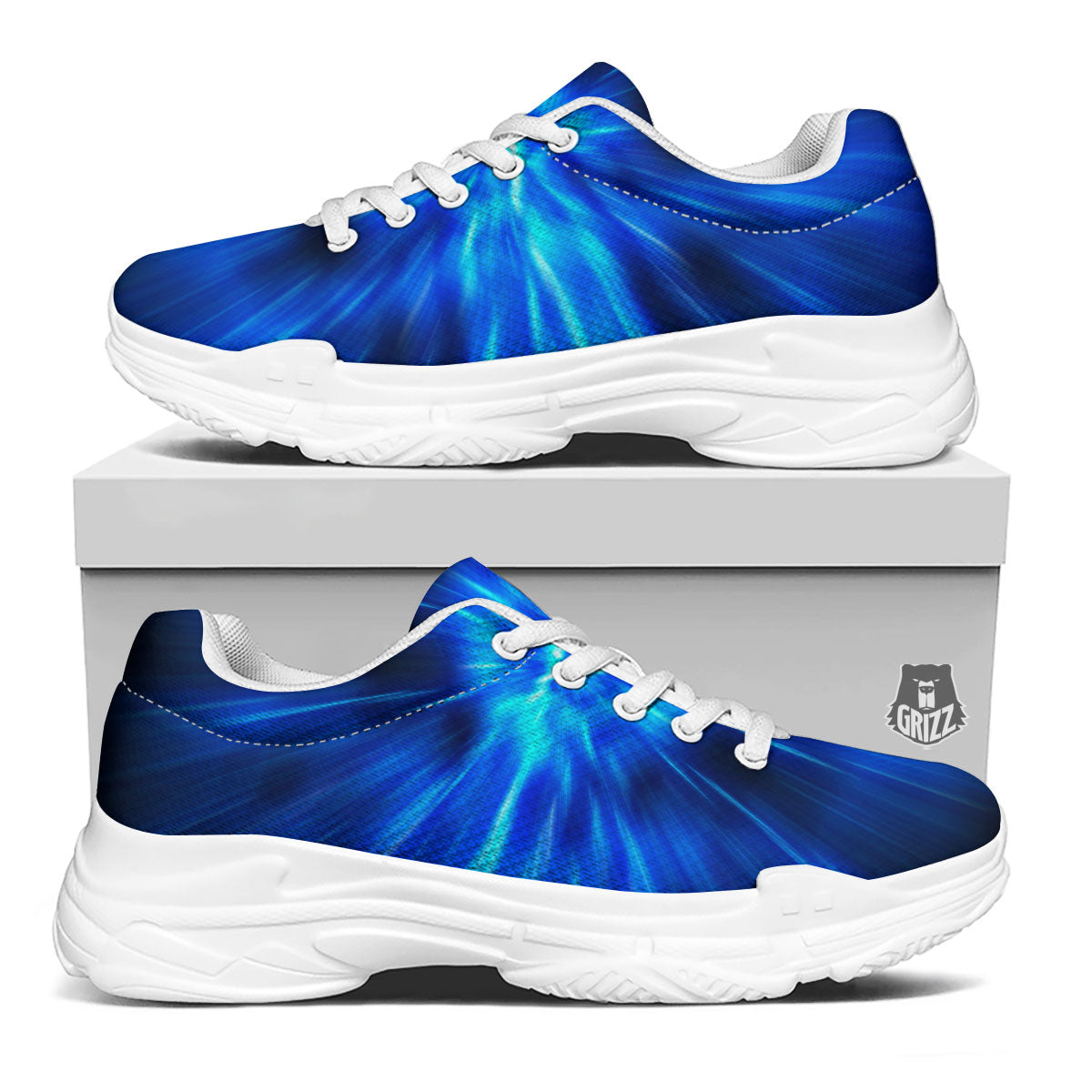 Vortex Lightspeed Print White Chunky Shoes-grizzshop