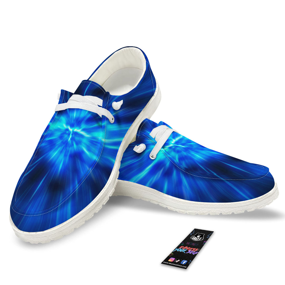 Vortex Lightspeed Print White Loafers-grizzshop
