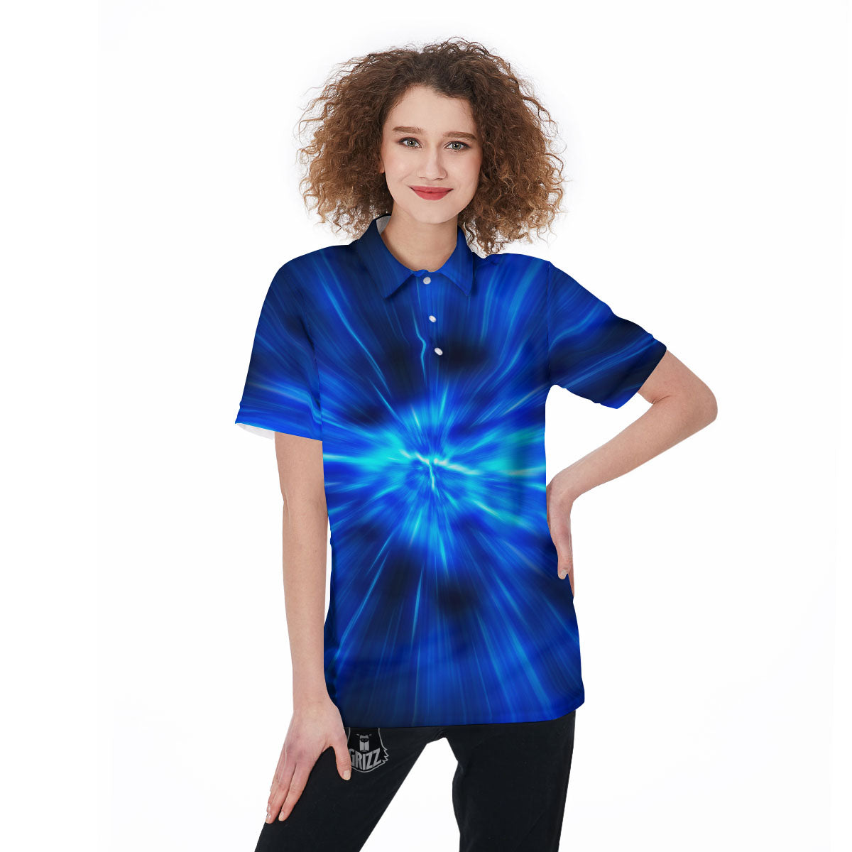 Vortex Lightspeed Print Women's Golf Shirts-grizzshop