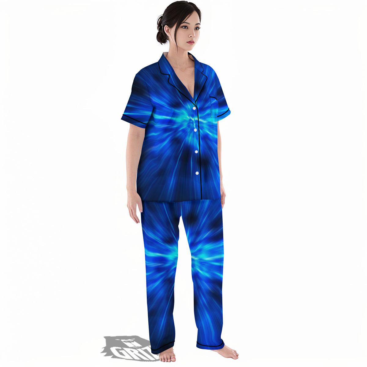 Vortex Lightspeed Print Women's Pajamas Set-grizzshop