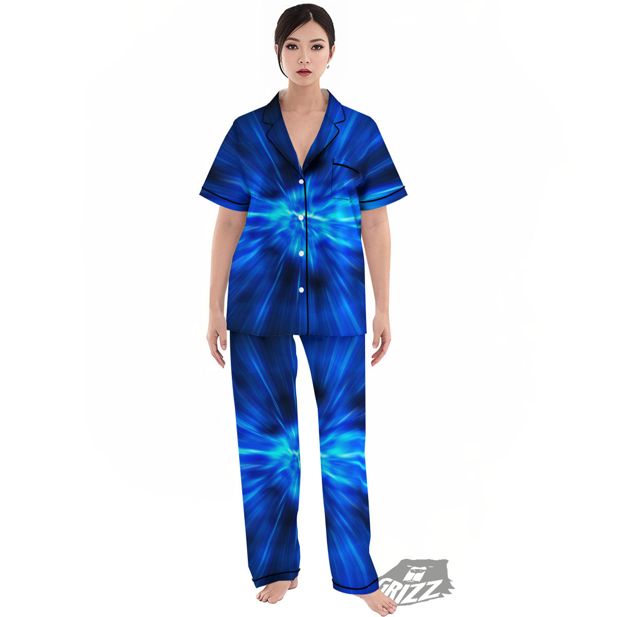 Vortex Lightspeed Print Women's Pajamas Set-grizzshop