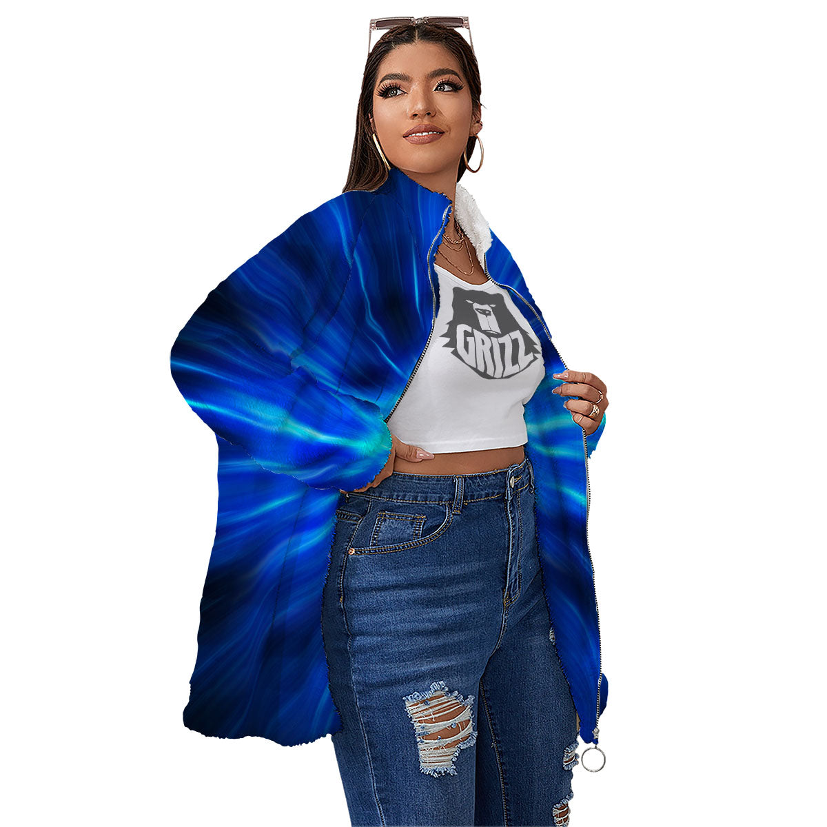 Vortex Lightspeed Print Women's Sherpa Jacket-grizzshop