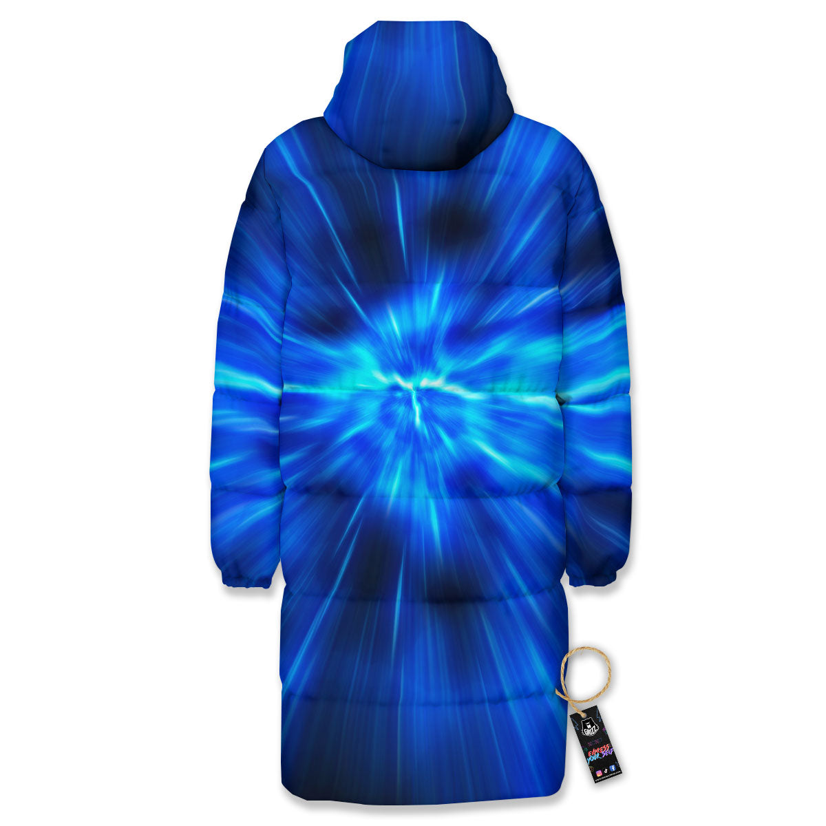 Vortex Lightspeed Print Long Down Jacket