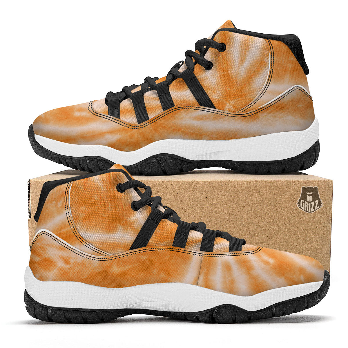 Waffle Print Cute Pattern Black Bball Shoes-grizzshop