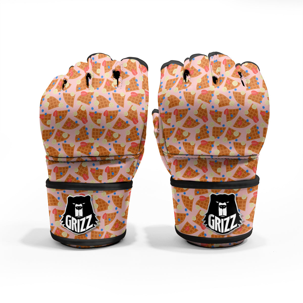 Waffle Print Cute Pattern MMA Gloves-grizzshop