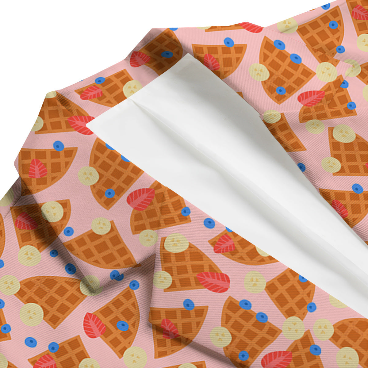 Waffle Print Cute Pattern Men's Blazer-grizzshop