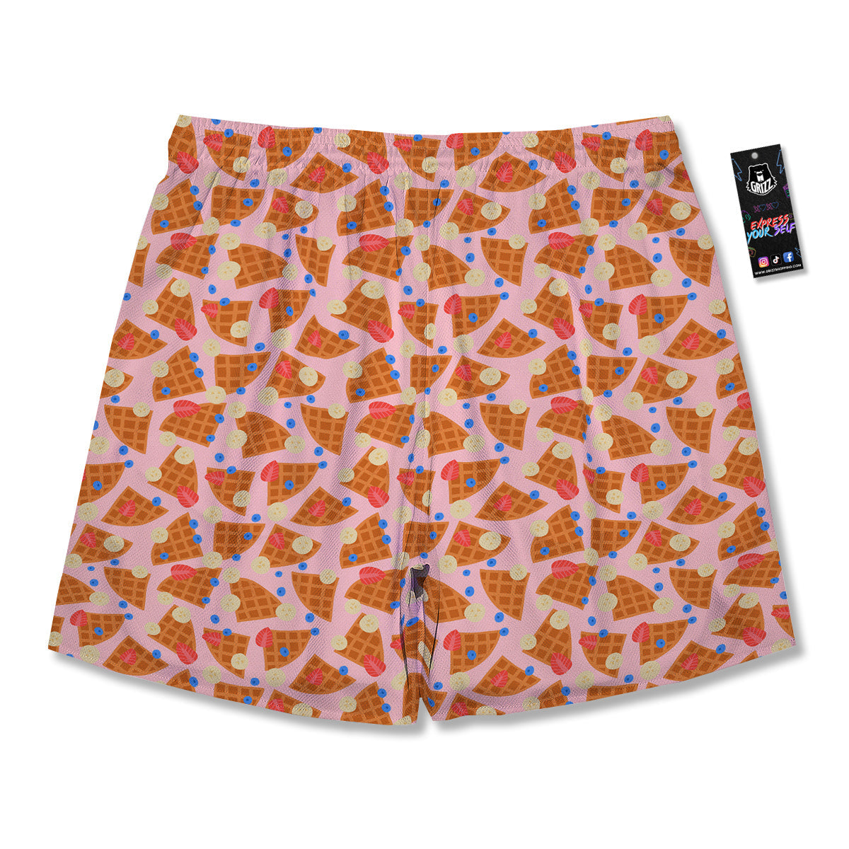 Waffle Print Cute Pattern Men's Running Shorts-grizzshop