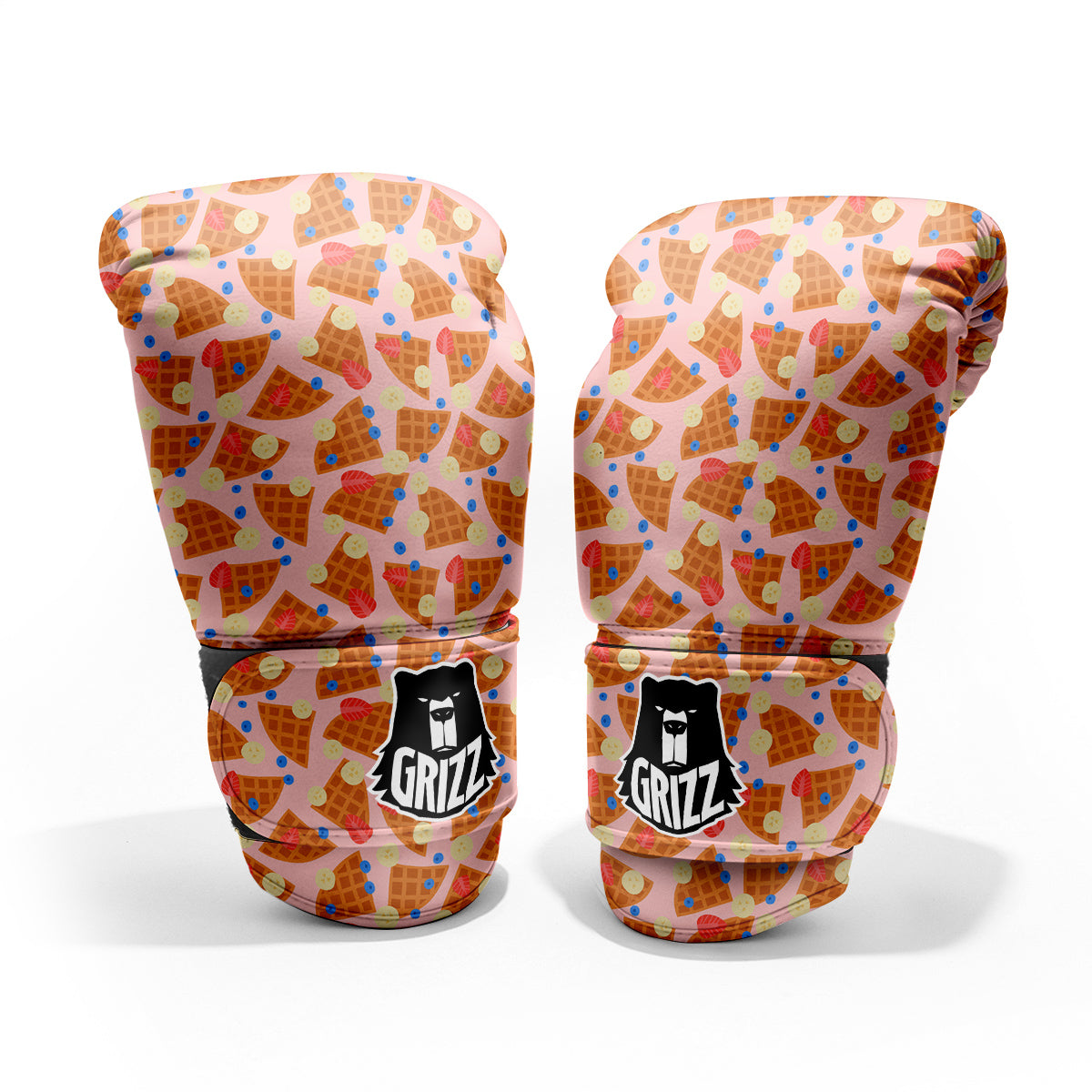 Waffle Print Cute Pattern Sparring Gloves-grizzshop