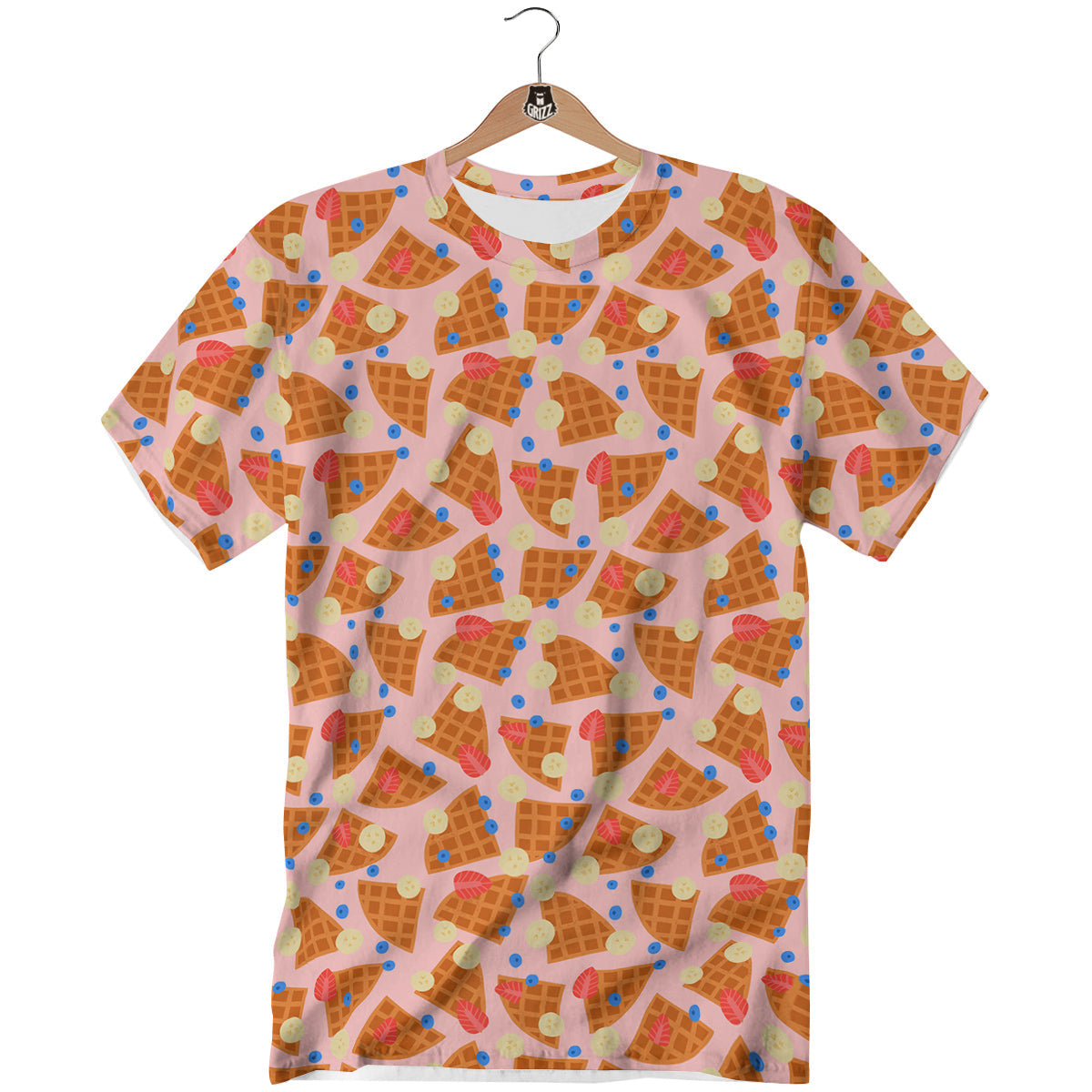 Waffle Print Cute Pattern T-Shirt-grizzshop