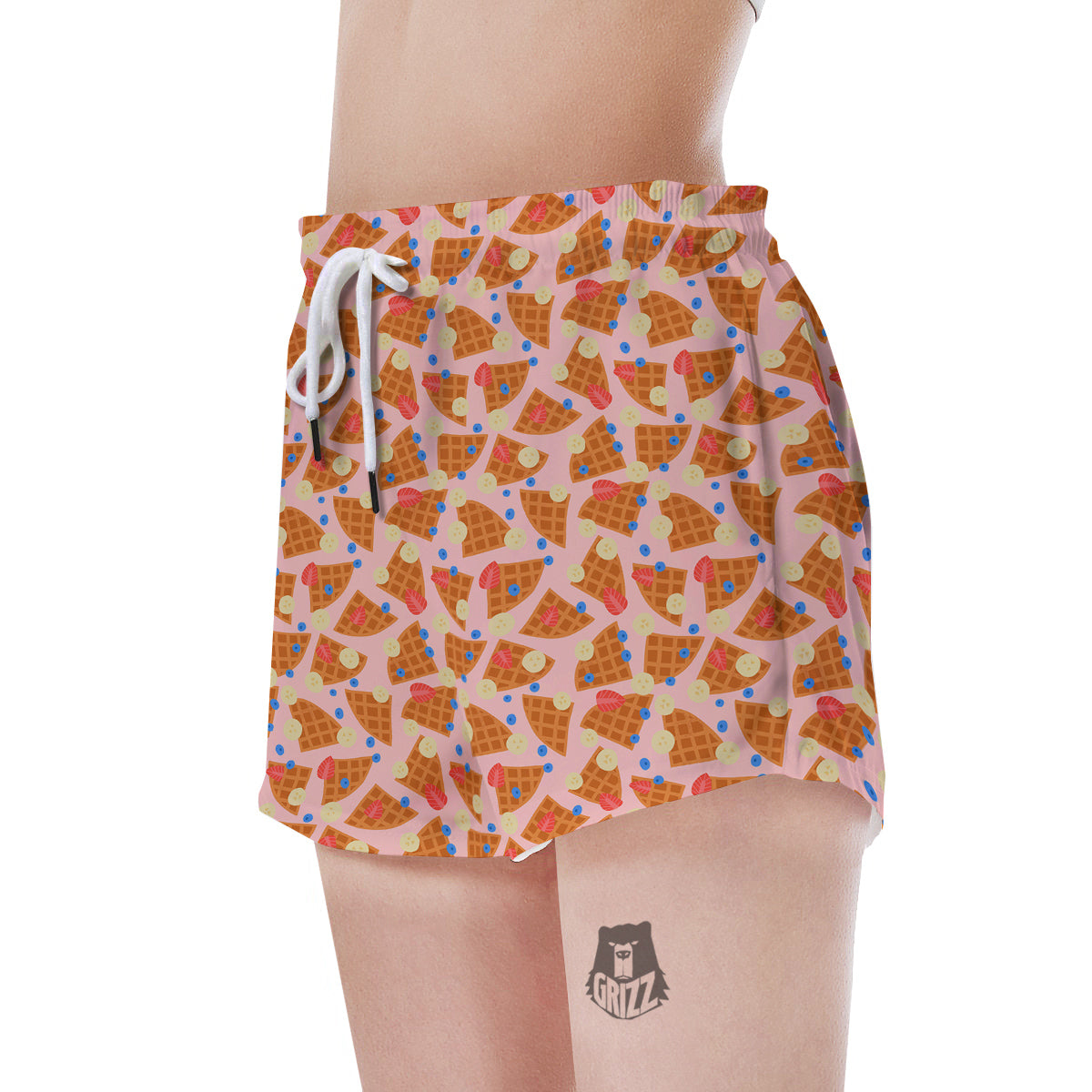 Waffle Print Cute Pattern Women's Shorts-grizzshop