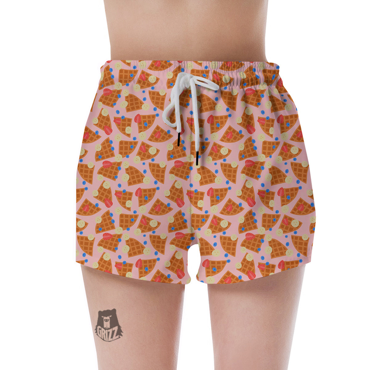 Waffle Print Cute Pattern Women's Shorts-grizzshop