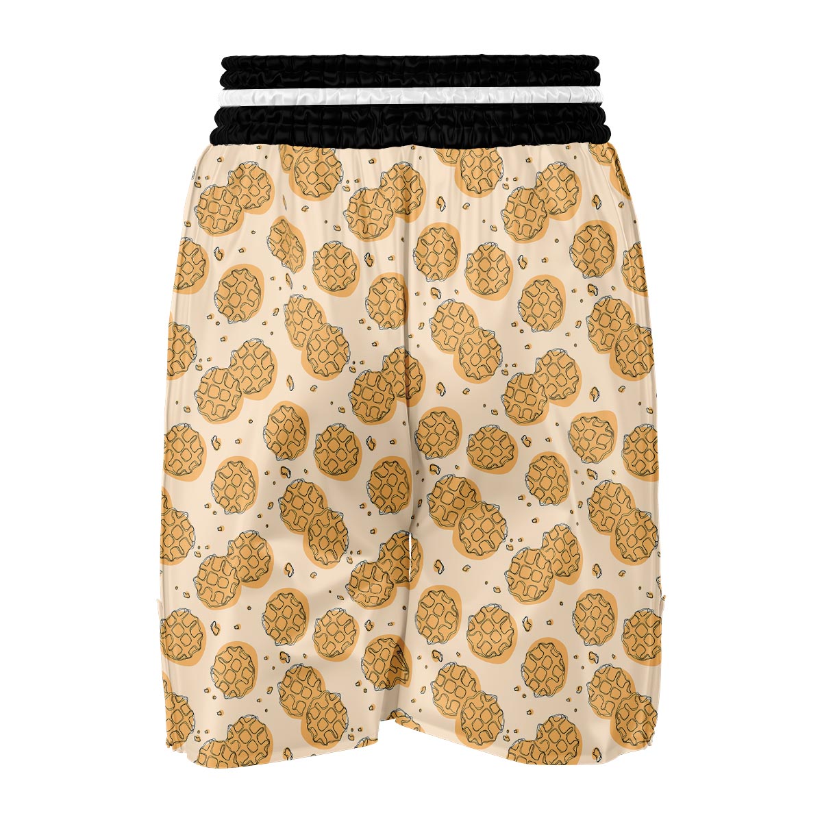 Waffle Print Pattern Boxing Shorts-grizzshop