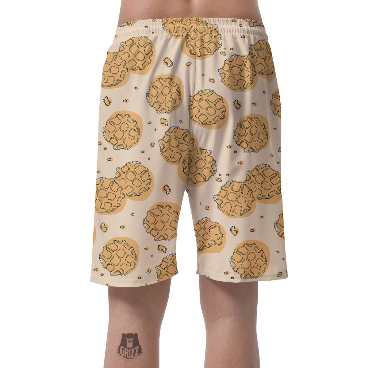 Waffle Print Pattern Men's Shorts-grizzshop