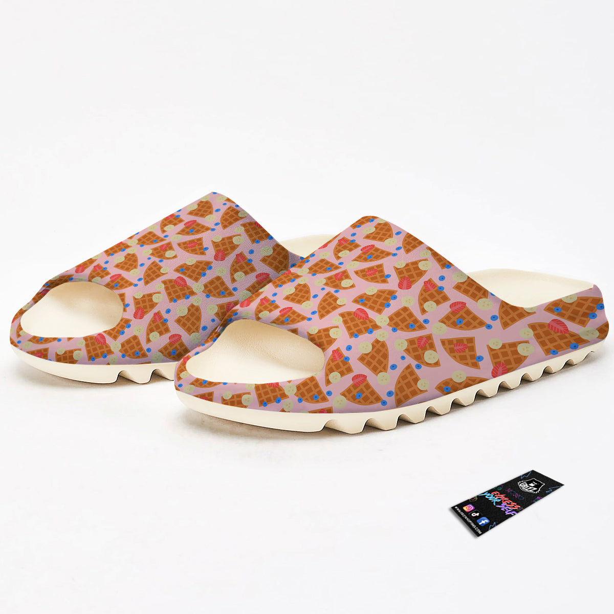 Waffle Print Cute Pattern Sandals-grizzshop