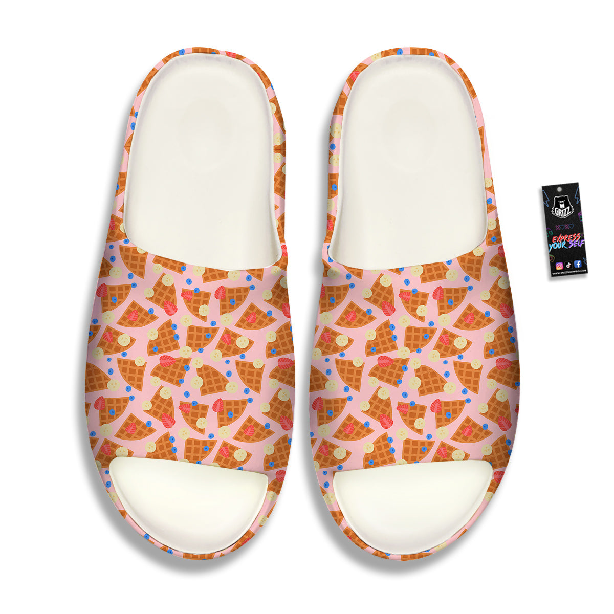 Waffle Print Cute Pattern Sandals-grizzshop