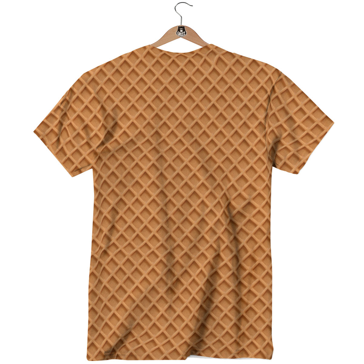 Waffles Print T-Shirt-grizzshop