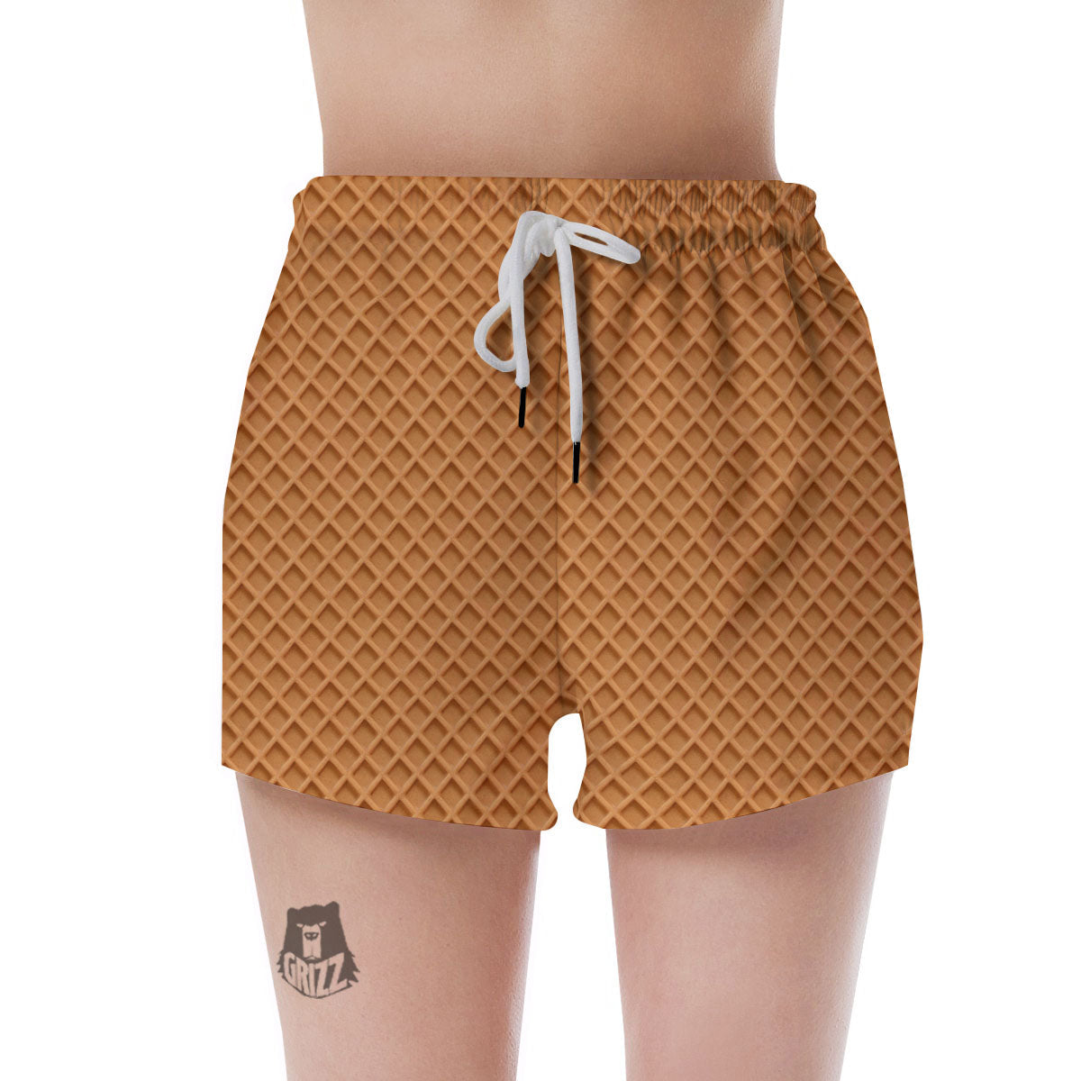 Waffles Print Women's Shorts-grizzshop