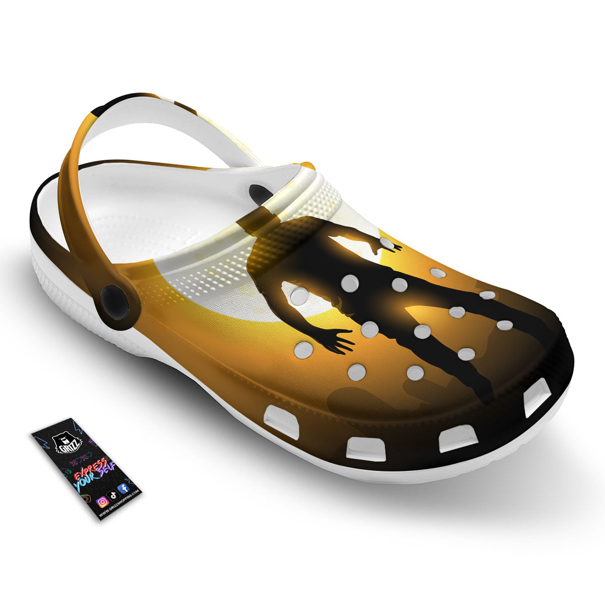 Walking Zombie Halloween Print Clog-grizzshop