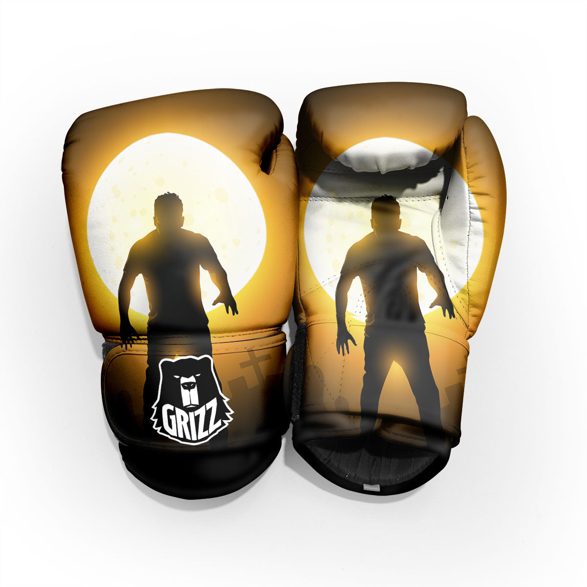 Walking Zombie Halloween Print Pro Boxing Glove