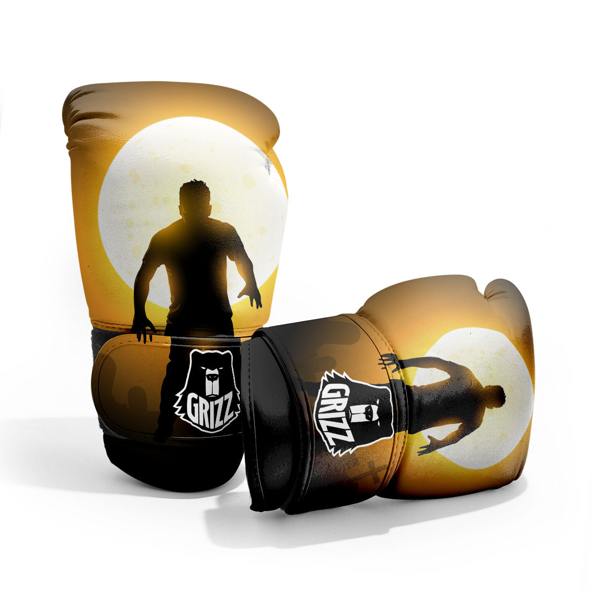 Walking Zombie Halloween Print Pro Boxing Glove