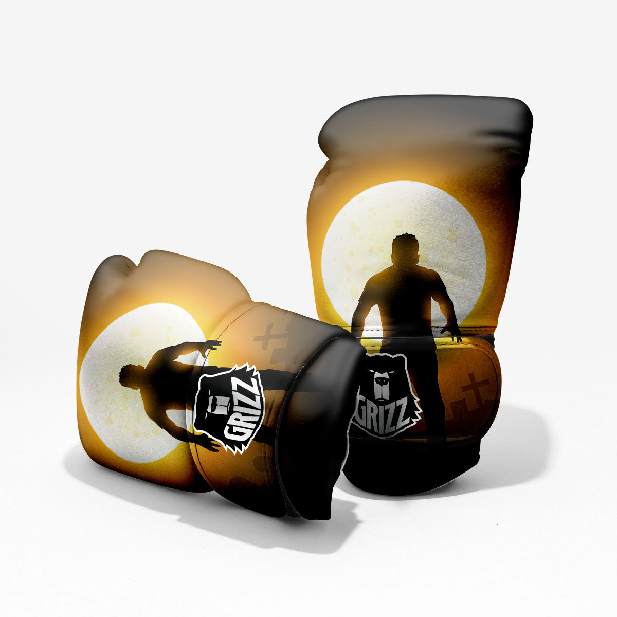 Walking Zombie Halloween Print Pro Boxing Glove