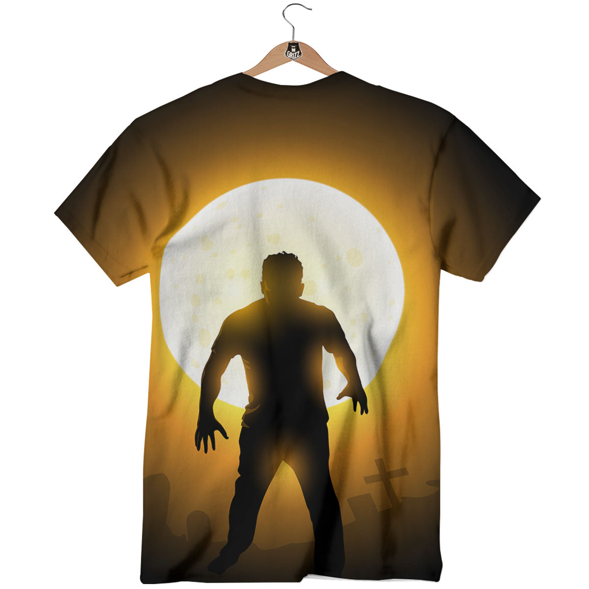 Walking Zombie Halloween Print T-Shirt-grizzshop