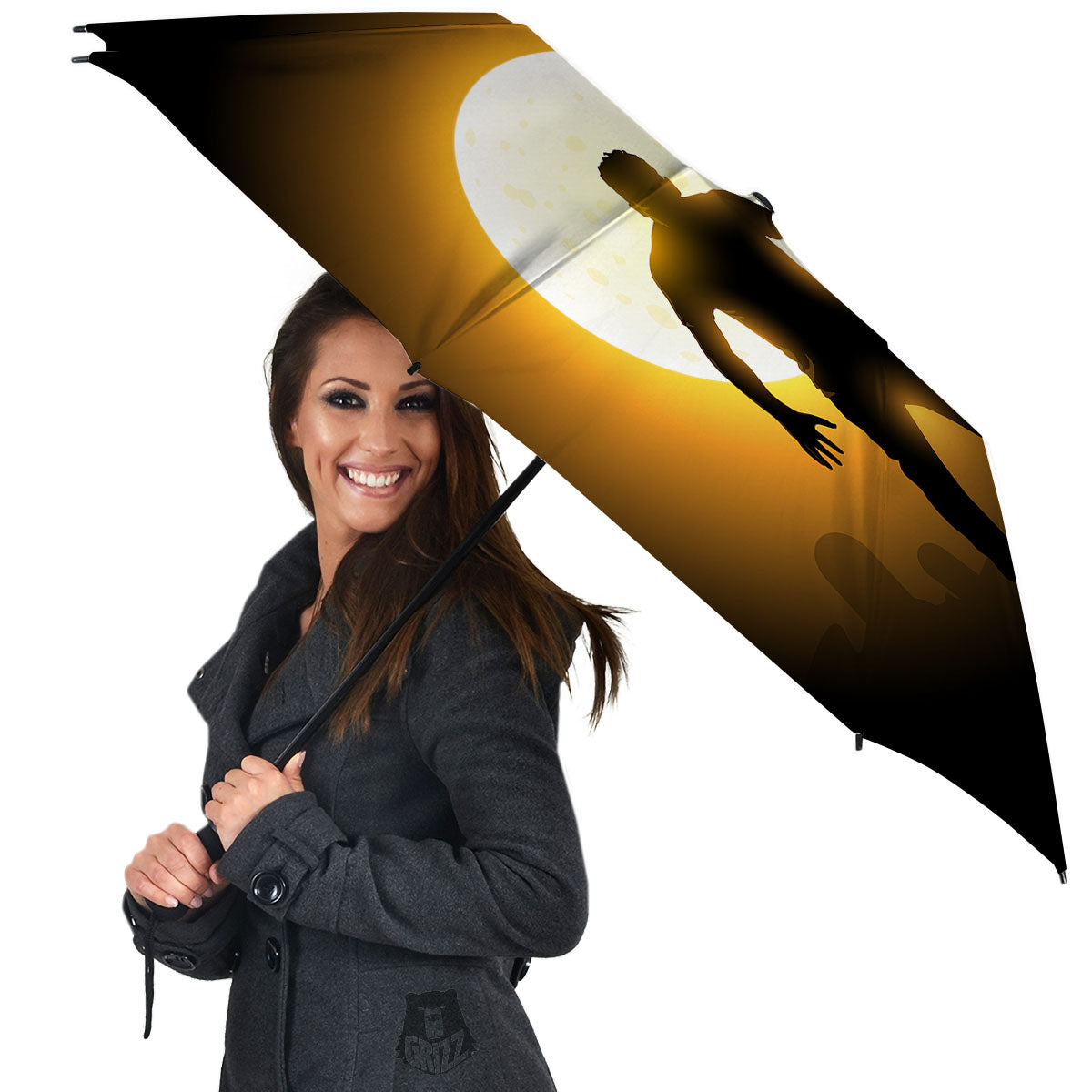 Walking Zombie Halloween Print Umbrella-grizzshop