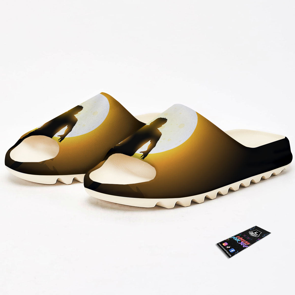 Walking Zombie Halloween Print Sandals-grizzshop