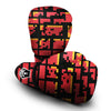 Wall Orange 8-Bit Pixel Print Boxing Gloves-grizzshop