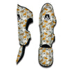 Walrus Brown And White Print Pattern Muay Thai Shin Guards-grizzshop