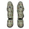 Walrus Brown Print Pattern Muay Thai Shin Guards-grizzshop