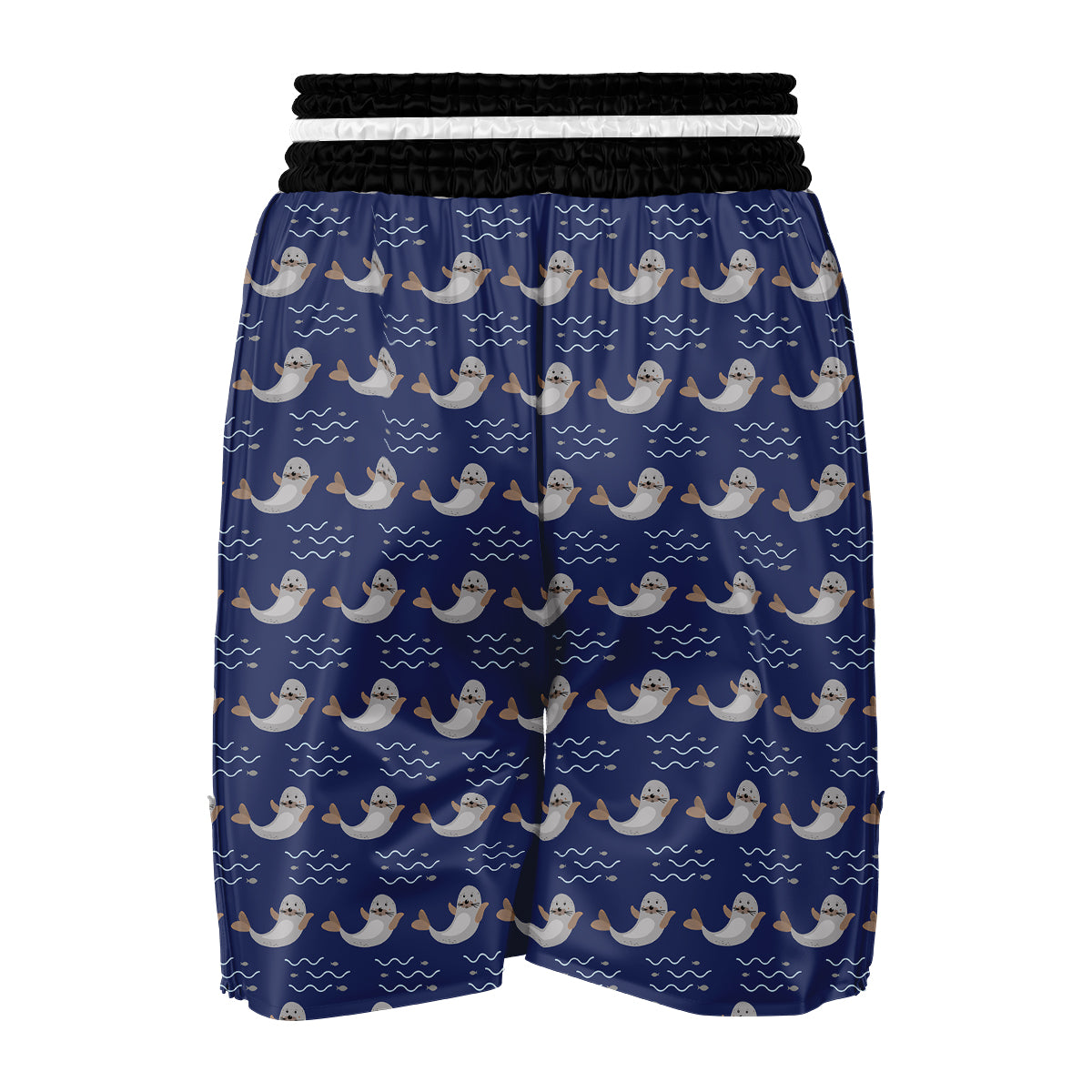 Walrus On Sea Print Pattern Boxing Shorts-grizzshop