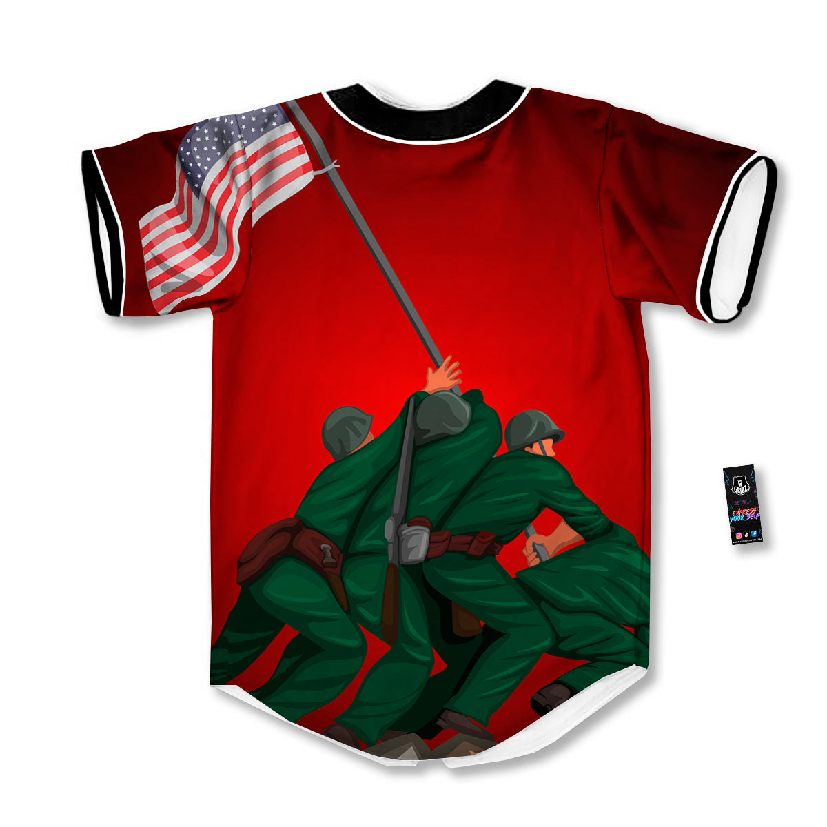 War Memorial American Print Baseball Jersey-grizzshop