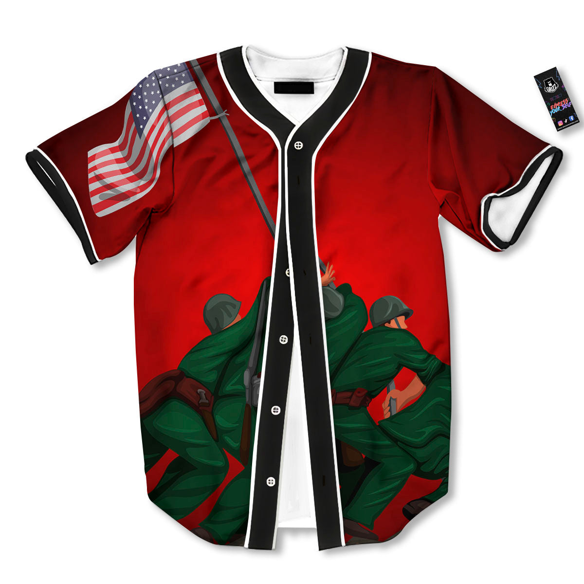 War Memorial American Print Baseball Jersey-grizzshop