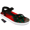 War Memorial American Print Black Open Toe Sandals-grizzshop