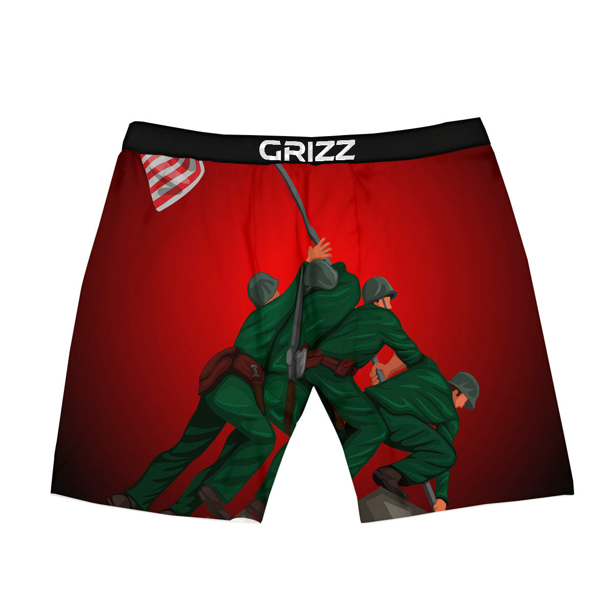 War Memorial American Print Boxer Briefs-grizzshop