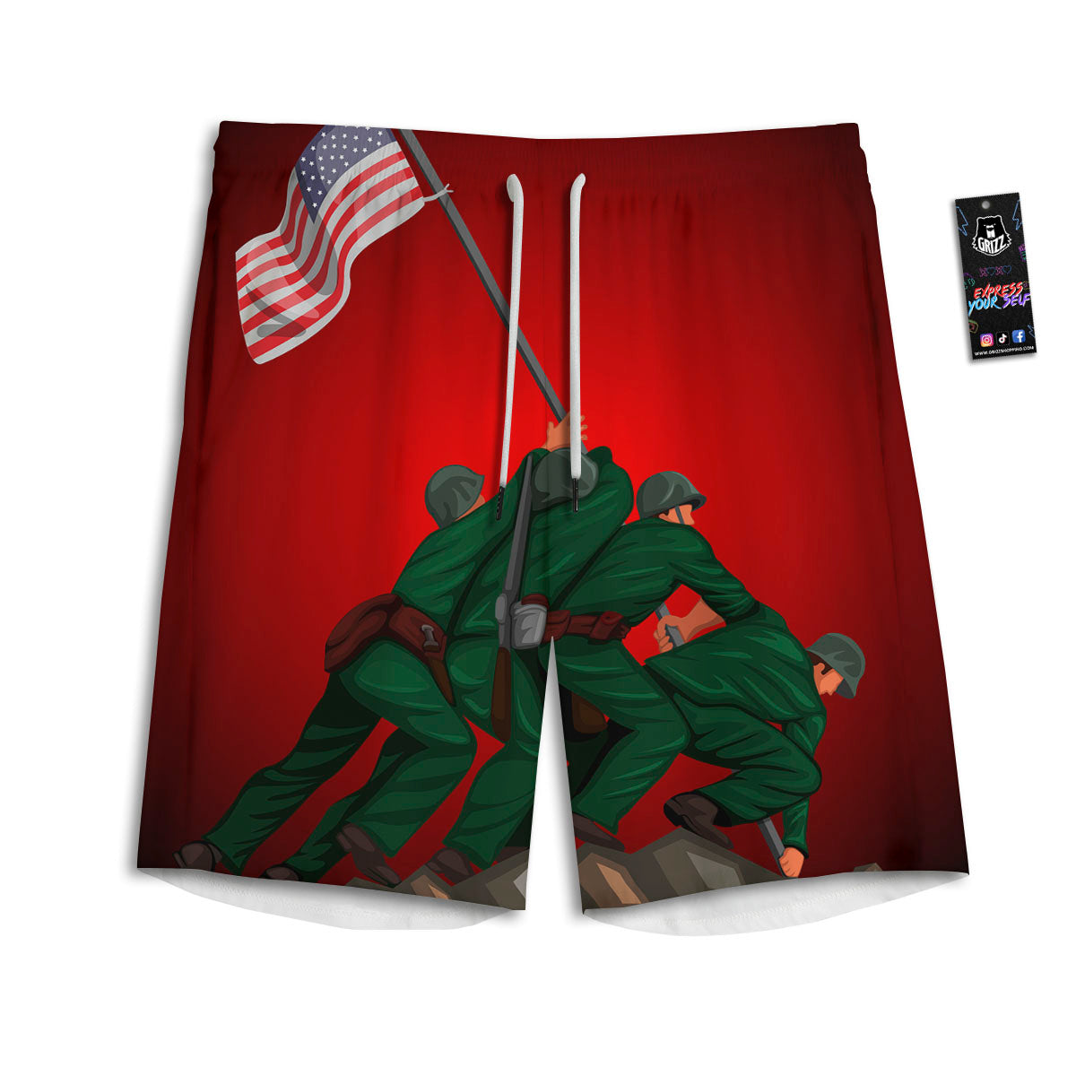 War Memorial American Print Men's Athletic Shorts