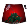 War Memorial American Print Men's Running Shorts-grizzshop