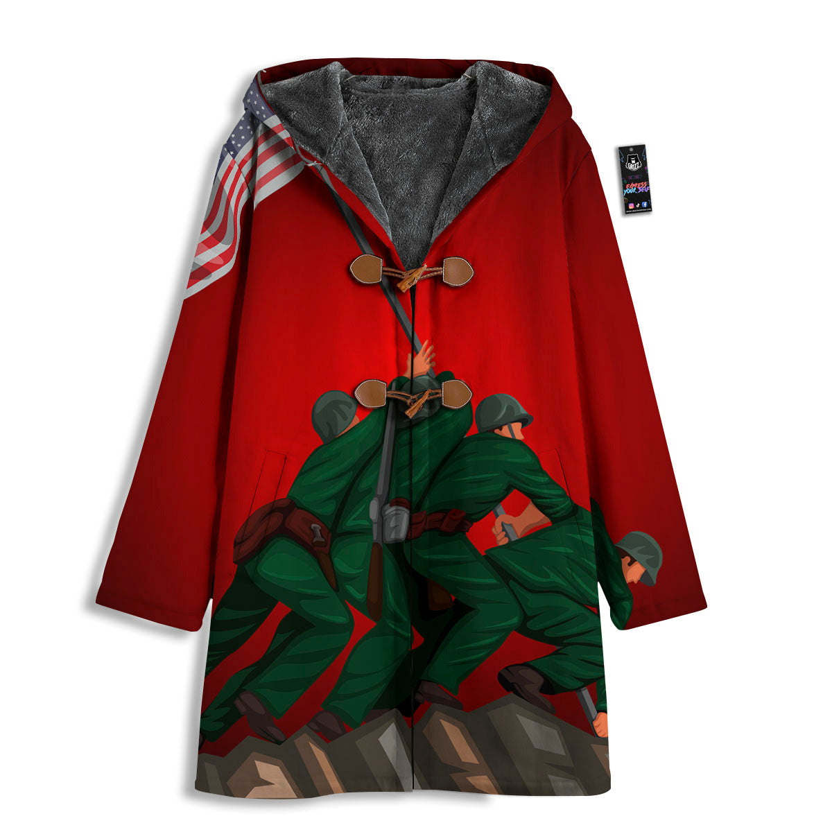 War Memorial American Print Men's Windbreaker Jacket-grizzshop